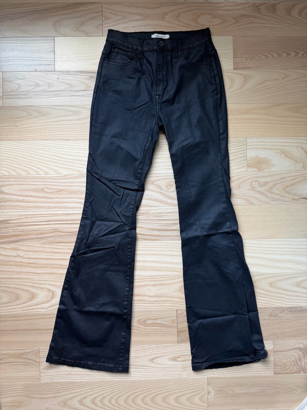 Vibrant Black Flared Women's Jeans